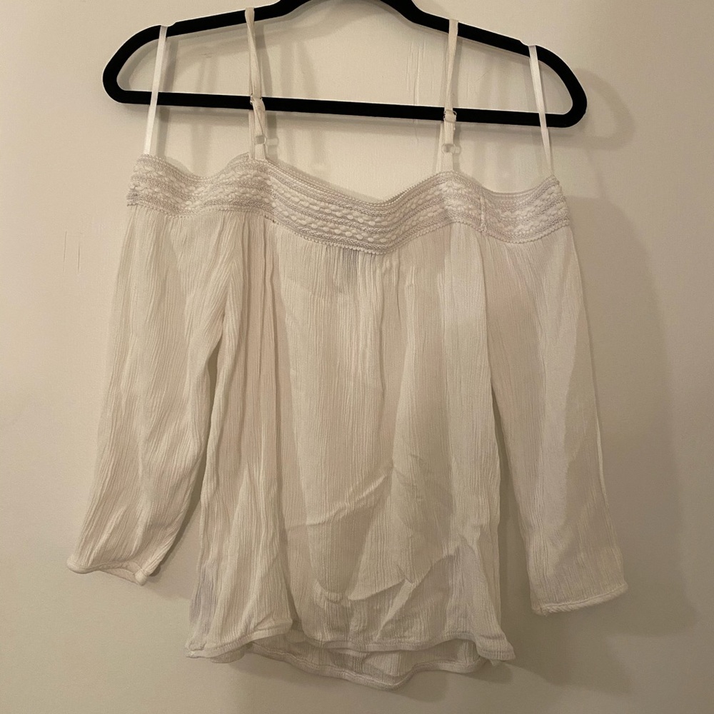Off the shoulder long sleeve top